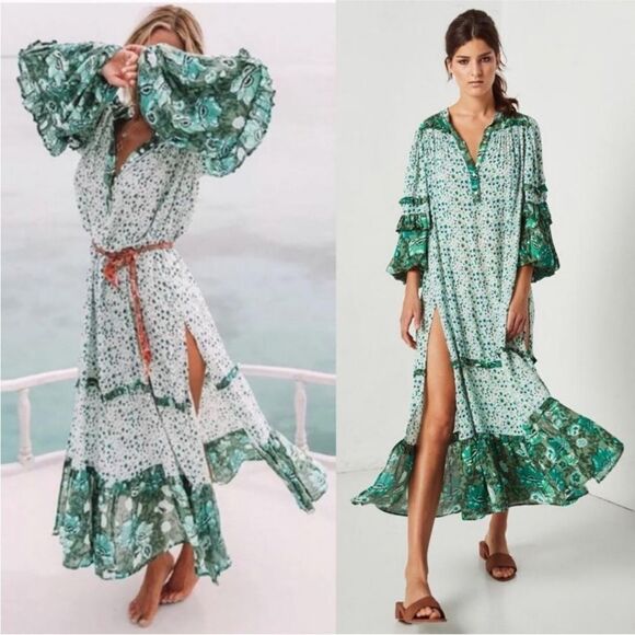 New Spell designs Winona gown ivy green dress - Picture 6 of 17